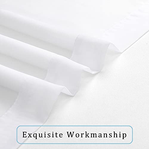 Owenie Sheer White Curtains, Sheer Curtains 84 Inch Length 2 Panels Set, Rod Pocket Voile Fimly Sheer Drapes For Living Room/Bedroom, 2Pcs, Each 42" W X 84" L #TOP5