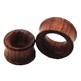 BWDHJLEY Túnel dilatador de madera para hombre, dilatador, juego de 2 unidades, 20mm, Madera, Sin gemas