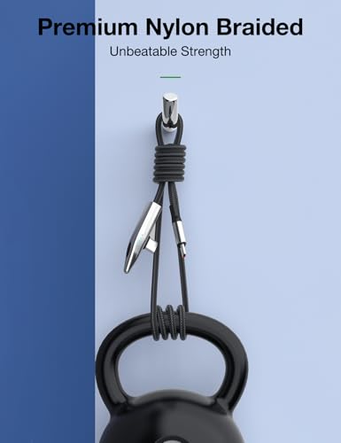 240W USB C Cable, Right Angle USB C to USB C Fast Charging Cable with Unique Aircraft Shape, Round Nylon Braided Type C Cable, C to C Charging Cords for iPhone 16 15 Series/Samsung/Laptop, 4FT