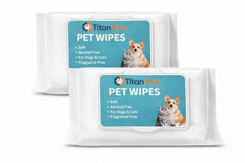 Image of Anti Bacterial Pet Wet Wipes for Dogs & Cats - Alcohol-Free, Fragrance-Free Cleaning & Grooming Wipes, Soft & Safe Daily Care (160 Wipes) (Pack of 2)