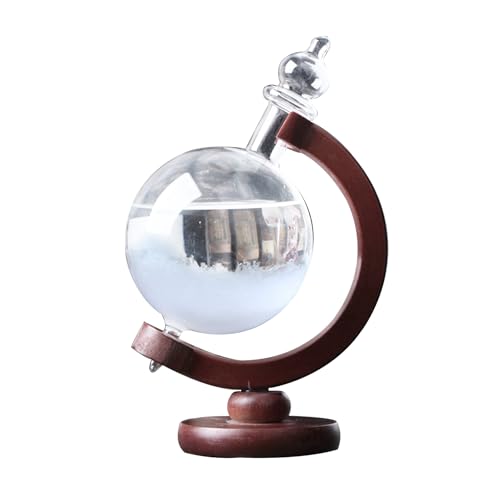 STGBCST Sturm-Wettervorhersage-Flasche Kreative Kristallkugel Desktop-Wettervorhersage-Flasche Globus-Dekoration Kugelförmige Wetterstation Geeignet für Zuhause und Büro (Stil 1)
