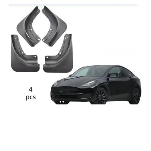 Guardabarros de goma suave para Tesla Model Y, protección impermeable y flexible contra impactos 2