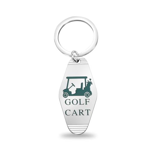CENWA Golf Keychain with Golf Cart Charm (2 Pack)