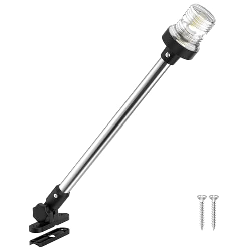 QLOOASEA 17 Inches Pontoon Stern Light Bimini Mount, Bimini Light