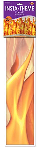Beistle Plastic Flame Photo Backdrop - Burning Fire Photography Background #TOP2