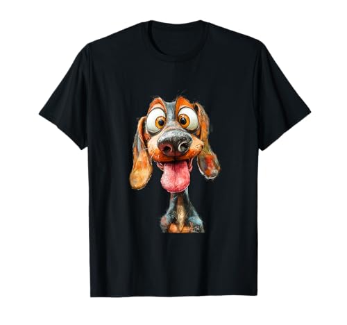 funny dog design for animal fans and dog lovers Camiseta