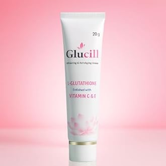 Rotex Will Impex Glucill Skin & Anti-Ageing Cream 20gm | L-Glutathione with Vitamin C & E | Brightening & Youthful Glow | Reduces Fine Lines & Wrinkles | UV Defence | Suitable for All Skin Types