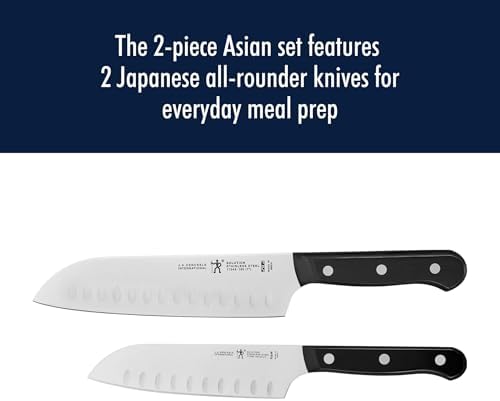 HENCKELS Solution Razor-Sharp 2-pc Knife Set, Santoku Knife 5 Inch, Santoku Knife 7 Inch, German Engineered Informed by 100+ Years of Mastery, Stainless Steel - Thumbnail 3