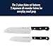 HENCKELS Solution Razor-Sharp 2-pc Knife Set, Santoku Knife 5 Inch, Santoku Knife 7 Inch, German Engineered Informed by 100+ Years of Mastery, Stainless Steel