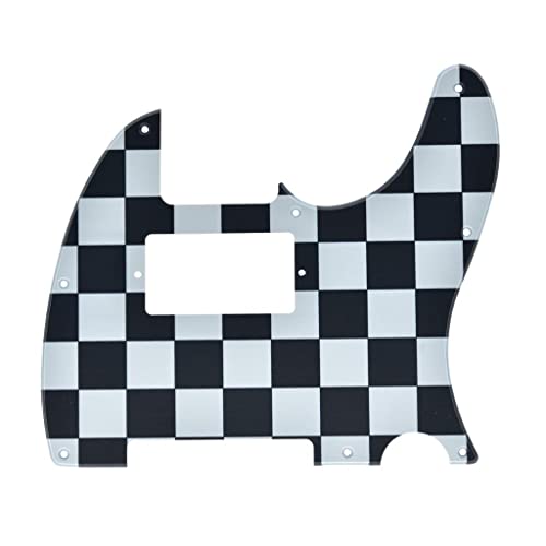 Pickguard Telecaster KAISH 8 trous Humbucker guitare noir blanc