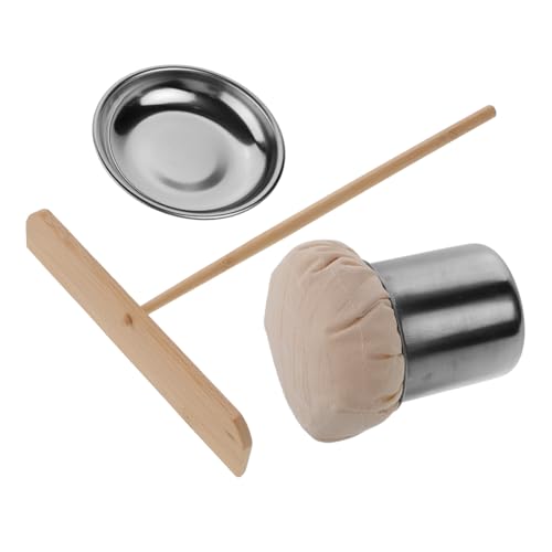 Levemolo Cooking Crepe Tool Bamboo Rake Oil Rub Mop Brush Pancake Pan Oil Applicator Kitchen Spreader