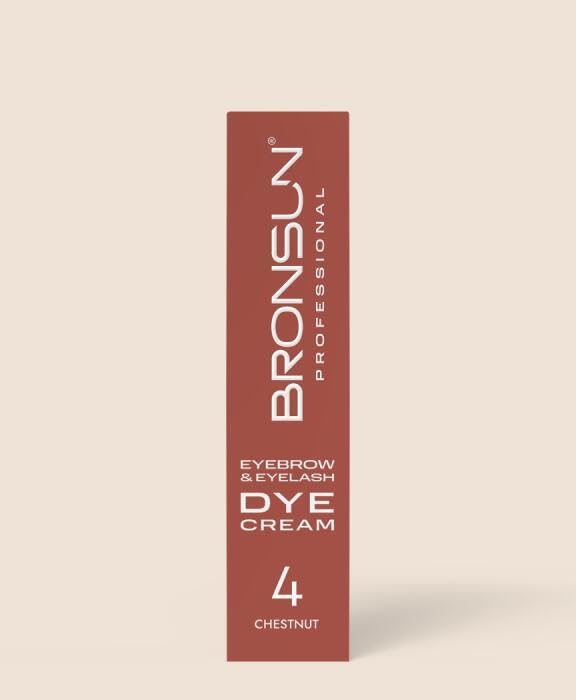 BRONSUN Hybrid Cream Dye #4, Chestnut, Ammonia-Free, with Hydrolyzed Keratin, Hydrolyzed Silk, Vitamin E, 0.51 fl.oz