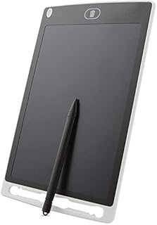 تابلت كتابة بشاشة LCD مقاس 8.5 انش مع ضمان لمدة عام واحد، لوح كتابة الكتروني محمول للكتابة والرسم والمذكرات مع قلم ستايلس للاطفال والبالغين (ابيض