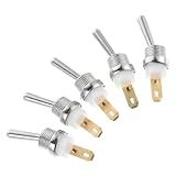 Abaodam 5 Stück Metall Kippschalter Ersatzset Kettensägen Zündschalter mit Not aus Funktion Kompatibel für Outdoor Benzin Kettensägen Wetterfester Sicherheitsschalter für Forstsägen