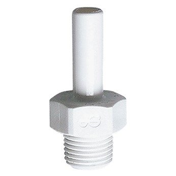 John Guest - 3400754 Stem Adapters, 1/4 OD Tube x 1/4 NPT(M), PP, 10/Pk