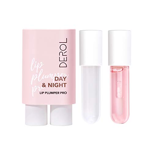 KISSIO Lip Plumper Gloss Pro,Natural Lip Plumper and Lip Care Serum,2PCS Lip Plumping Balm, Moisturizing Clear Lip Gloss for Fuller Lips &Hydrated Beauty Lips(DayAndNight Pro)