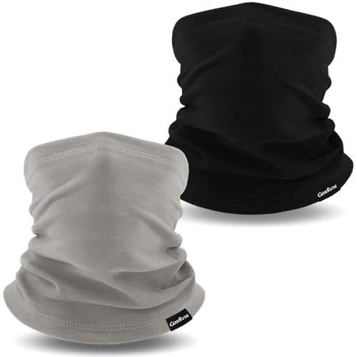 GoxRunx Winter Neck Gaiter Warmer Soft Fleece Face Cover Windproof Cold Weather Face Scarf for Skiing Hiking Men and Women