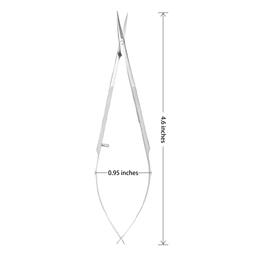 image for ZIZZON Cuticle Scissors Extra Fine Curved Professional Precise Pointed