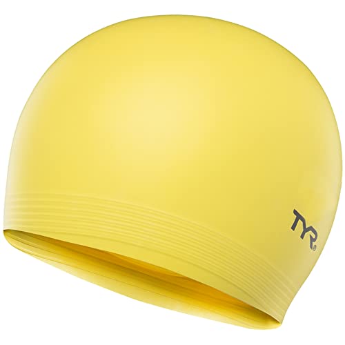 TYR Mens Black Swim-caps, Yellow