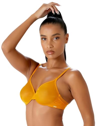 Image of Gossard Glossies Sheer Underwire Bra - Barely-There Moulded Plunge, Invisible Under Clothing