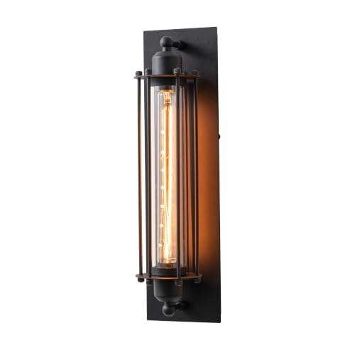 Image of mirrea 18-Inch Industrial Outdoor Wall Light Sconce, Matte Black