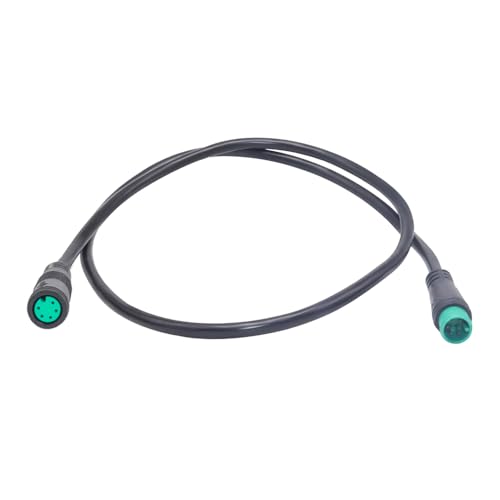 Ebike Extension Cable for Electric Bike Gear Sensor, Waterproof Connector 2 Pin / 3 Pin / 5 Pin for Ebike Lighting and Extended Ebike Display (Green 5 Pin Female to Male)