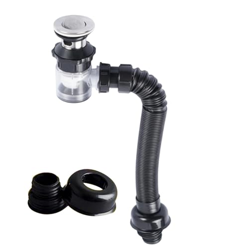 Review de Tubos de plomeria los preferidos por los clientes. 29 Kit de drenaje para fregadero de baño, tubo de drenaje para fregadero de agua - Tubo de drenaje para lavabo a prueba de fugas para baño,Equipo de plomería para fregadero de agua...