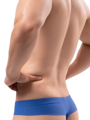 iKingsky Men's Cheeky Thongs Low Rise Stretch Mini Cheek Underwear Sexy Bulge Under Panties for Men3