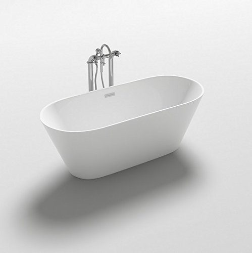 Bagno Italia vasca da bagno 170x80x58h o160x80x58h cm freestanding bianca design moderno centro stanza I