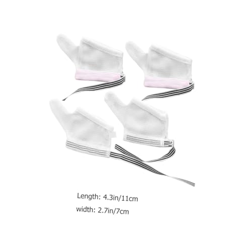 2pairs Adjustable Sucking Gloves of Finger Sucking Protectors for Boy Girl Soft Breathable Material Thumb Stop Tool Pink2