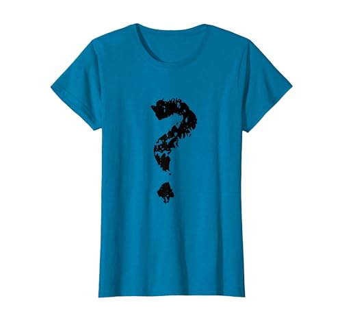 Image of Question Mark T-Shirt, Women, Sapphire Blue, XX-Large