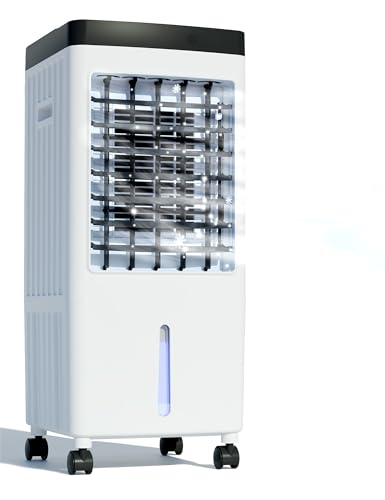 JOZERMADE Portable Evaporative Air Cooler, Energy Efficient Swamp Cooler with Remote, 3 Speeds,7H Timer,3-IN-1 Portable Air Conditioners Indoor/Outdoor Cooling for Home, Room, Office, Patio