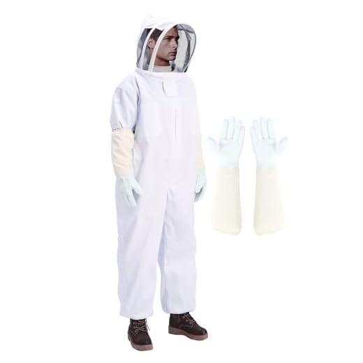 Bee Keeper Suit for Men/Women,Bee Suits for Men/Women Ting Proof,Comes with Gloves and Ventilated Hood,Ldeal for Backyard Beekeeping/Bee Catching,Multiple Size Options,XXL-5'11"-6'3"