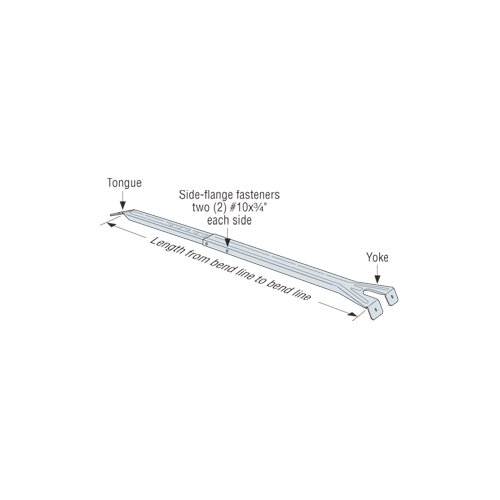 Anclaje de correa ajustable Simpson Strong Tie AHEP-25 de acero galvanizado calibre 20