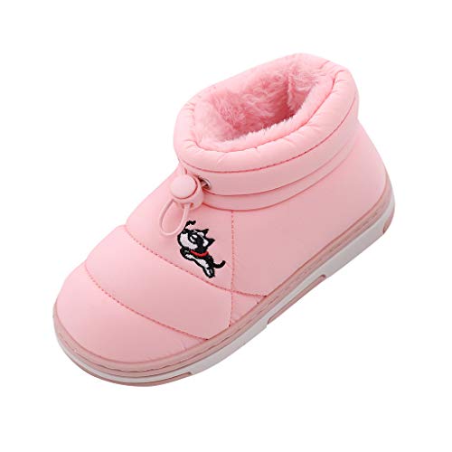 Girls Boys Snow Boots,Children's Waterproof Home Outdoor Snow Boots Down Cloth Warm Cotton Shoes (Infant/Toddler/Little Kid)