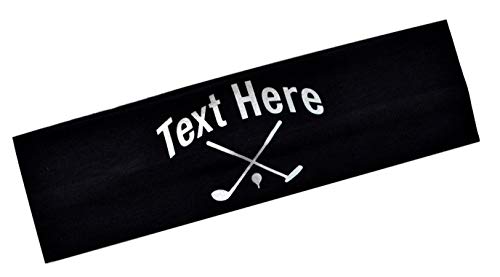 Design Your Own Personalized Golf Cotton Stretch Headband with Vinyl Text Custom Name and Colors Team US Font