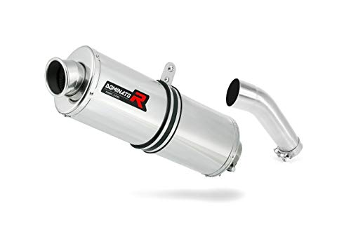 GSXF 650 Pot d'échappement OVAL Silencieux Dominator Exhaust Racing Slip-on 2007 2008 2009 2010 2011 2012 2013 2014