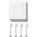 Wondersmile Ersatzbürsten Schallzahnbürste (Soft, All White, 4er Pack) - Bürstenköpfe für Wondersmile Schallzahnbürste