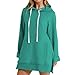 Long Hoodies for Women, Oversized Hoodie, Sweatshirt Dress, Oversized Hoodies for Women, Long Hoodie, Fall Pullover Casual Split Hem Sweatshirt Dresses 2025 A02 Mint Green S