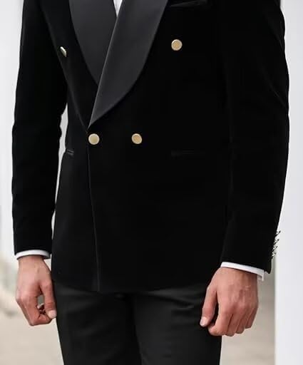 Mens Jacket Paisley Shawl Lapel Double Breasted Blazer Jacket Slim Fit Prom Tuxedo - Image 5