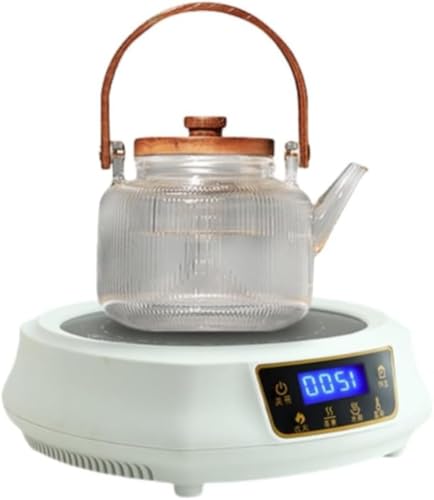 【Wixero】小型電磁調理器 電気セラミック調理器 電気ストーブ クッキングヒーター テーブルヒーター 小型加熱器 ミニストーブ 110V 800W ケトル ポット付き 火力調節可能 過熱保護 自動電源オフ 軽量 静音 茶器 ラーメン ティーポット 対空