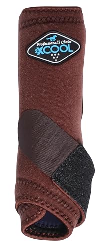 Image of Professional's Choice 2XCOOL Sports Medicine Horse Boots | Protective & Breathable Design for Ultimate Comfort, Durability & Cooling in Active Horses | 2 Pack Large Chocolate