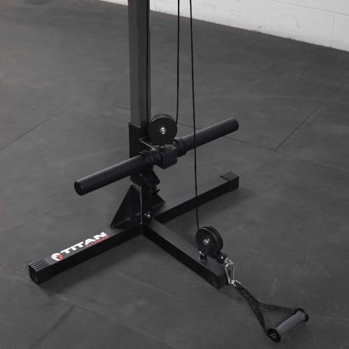 Titan Fitness Cable Crossover Machine, Rated 440 LB, Upper Body Specialty Machine, High and Low Pulleys, Home Gym Equipment for Home for Cable Fly and Crossover Workouts