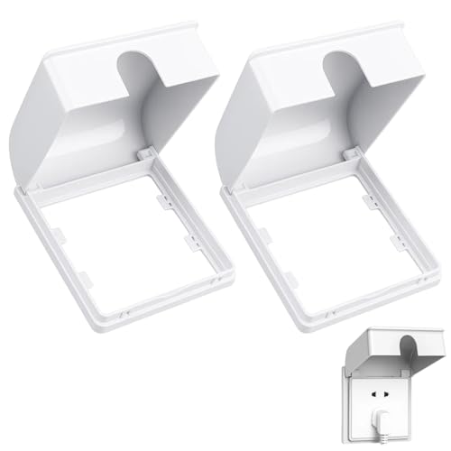 2 Pack Socket Covers, Plug Socket Covers UK, Waterproof Dustproof Electrical Outlet Protectors, 86 Type Safety Plug Covers for Sockets, Childproof Home Safety Accessories