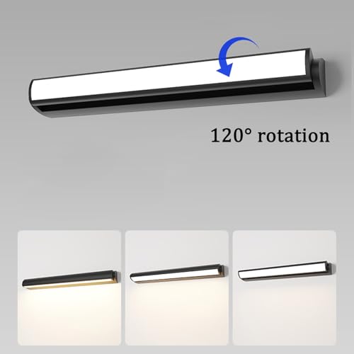 Iluminación moderno de pared LED larga con acabado plateado pulido 3