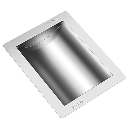 Bandeja para caja registradora de acero inoxidable 30,5 x 25,4 cm para ventanilla