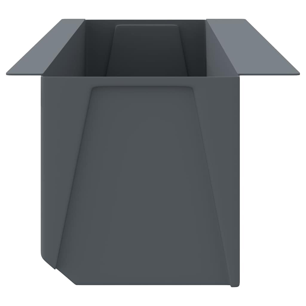 Jardinera para palés europeos, 12 unidades, gris, 36 x 13,5 x 9,5 cm, polipropileno, robustas jardineras para jardín y terraza, exteriores, accesorios para muebles de palé