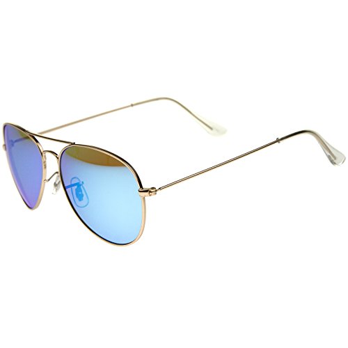 zeroUV Premium Nickel Plated Frame Multi-Coated Mirror Lens Aviator Sunglasses 59mm3