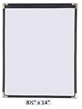 (10 Pack) Single 1 Page Menu Cover (2 View), Black -Tall- 8.5