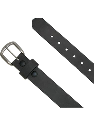 Boston Leather Men's Oil Tanned Leather Belt with Removable Buckle, 38, Black4